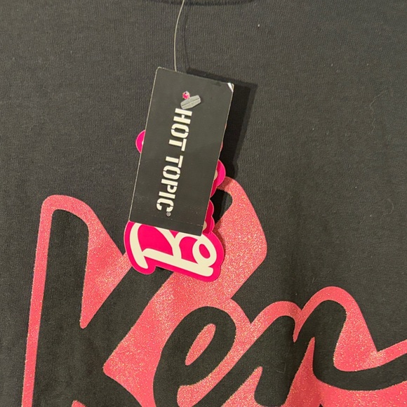 Barbie Black Tee with Pink Ken Logo - Picture 3 of 8